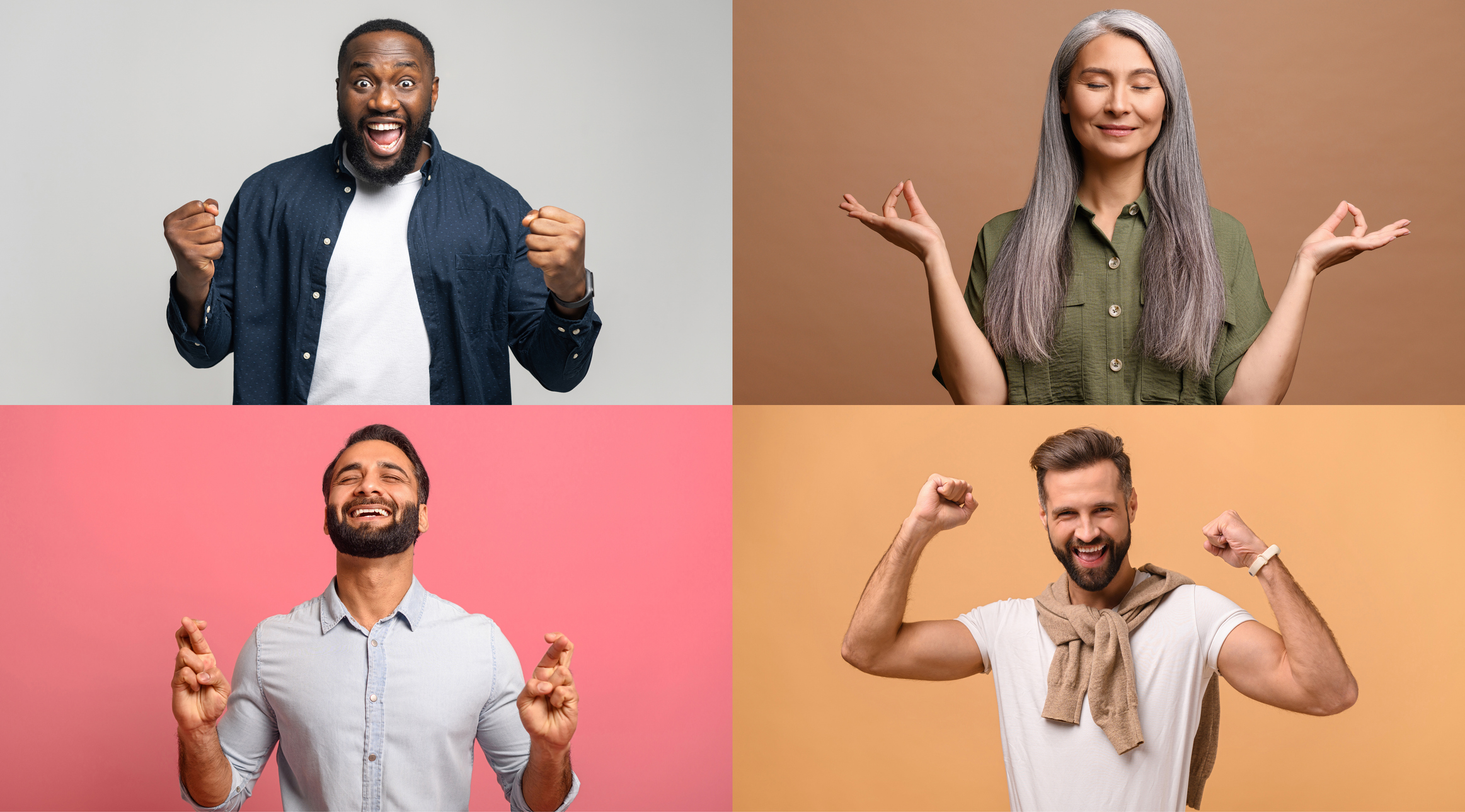 Collage of diverse people