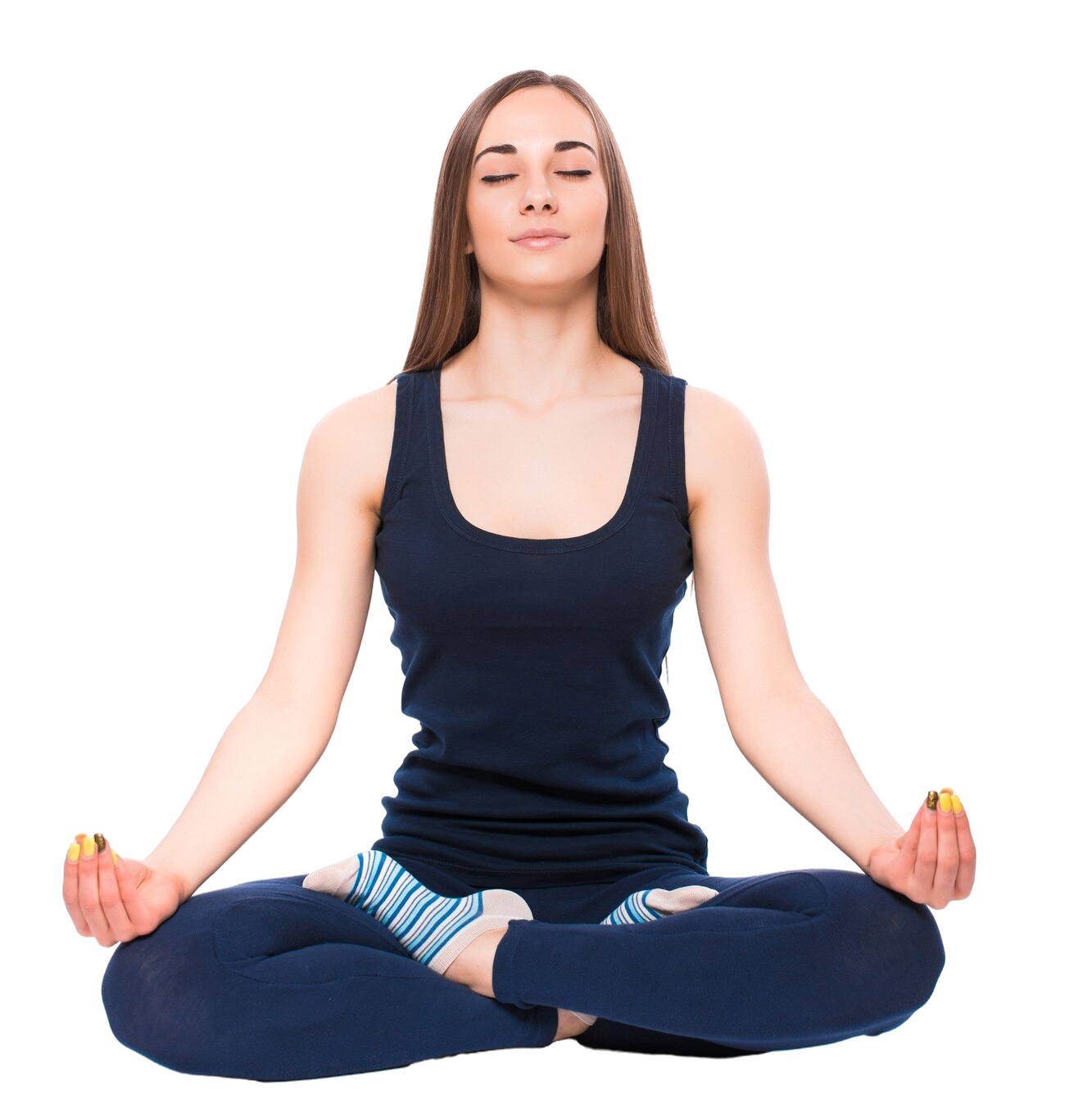 young-fitness-woman-doing-yoga-white-background