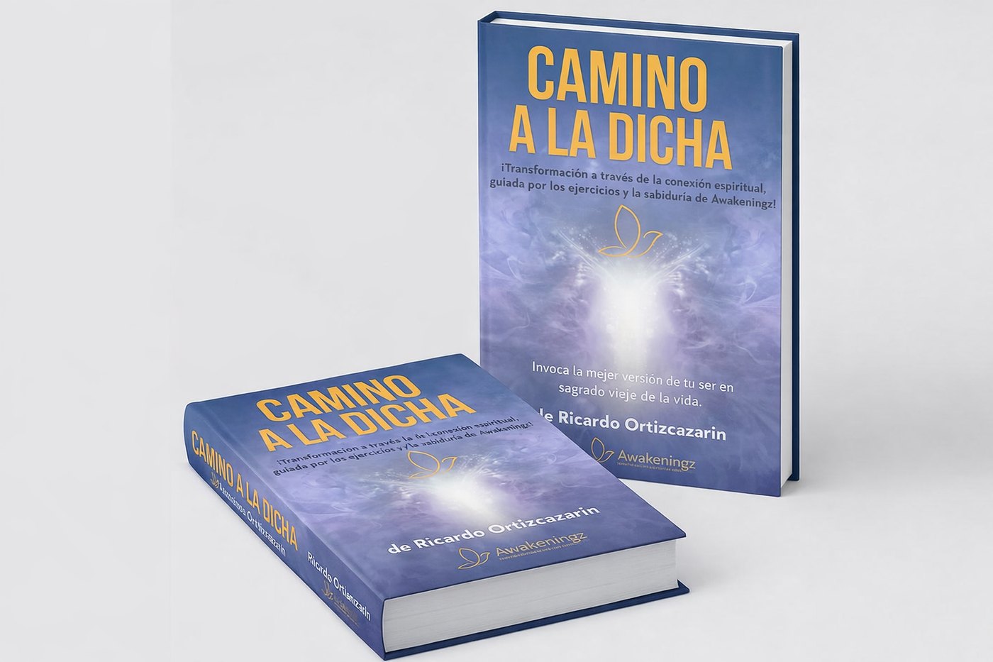 Camino a la Dicha book by Ricardo Ortizcazarin, hardcover and standing copy
